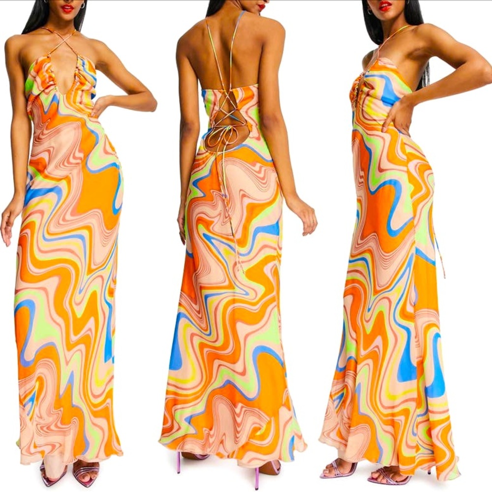 NWT ASOS Design Crisscross Strap Maxi Dress